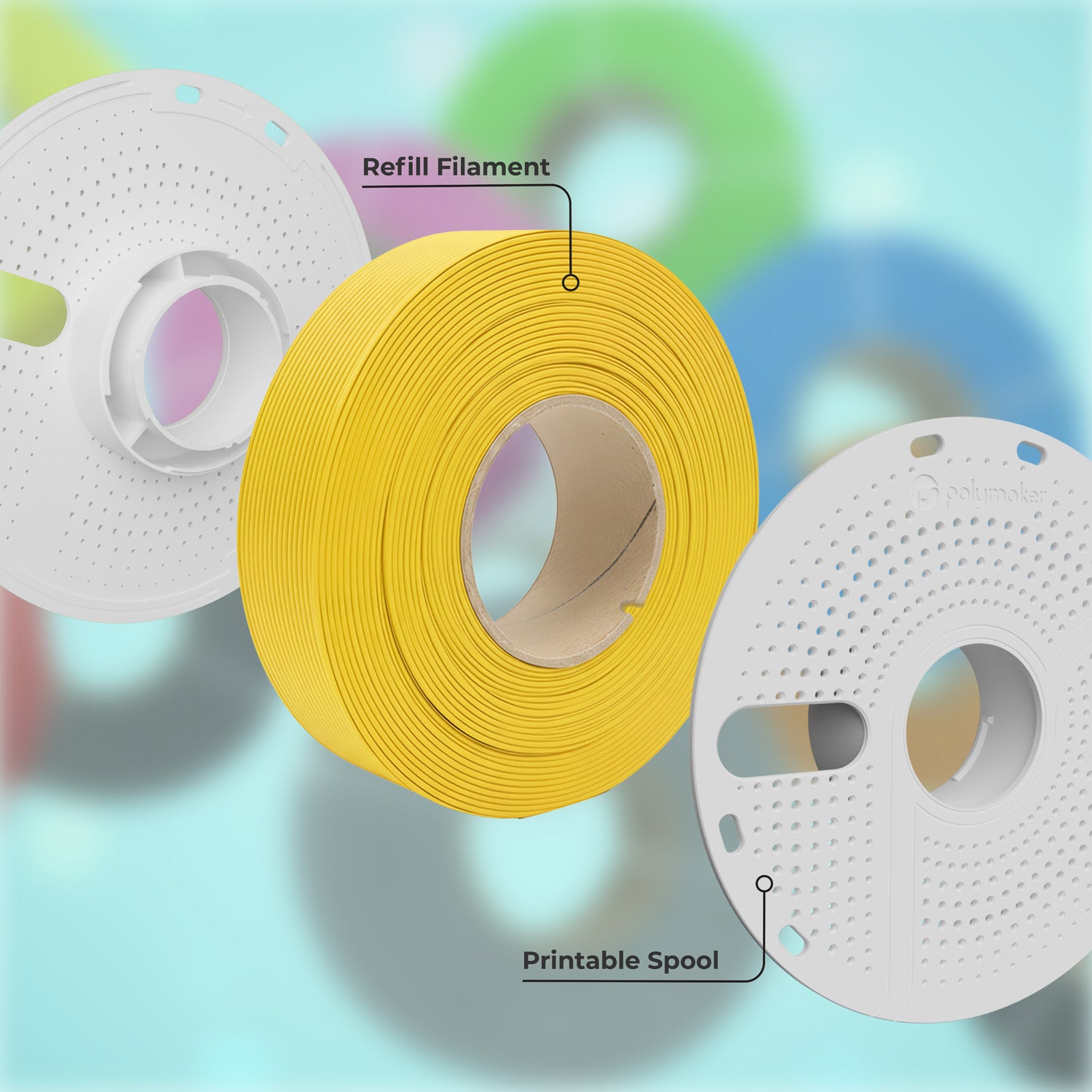 Refill coil + printable spool — zero plastic waste
