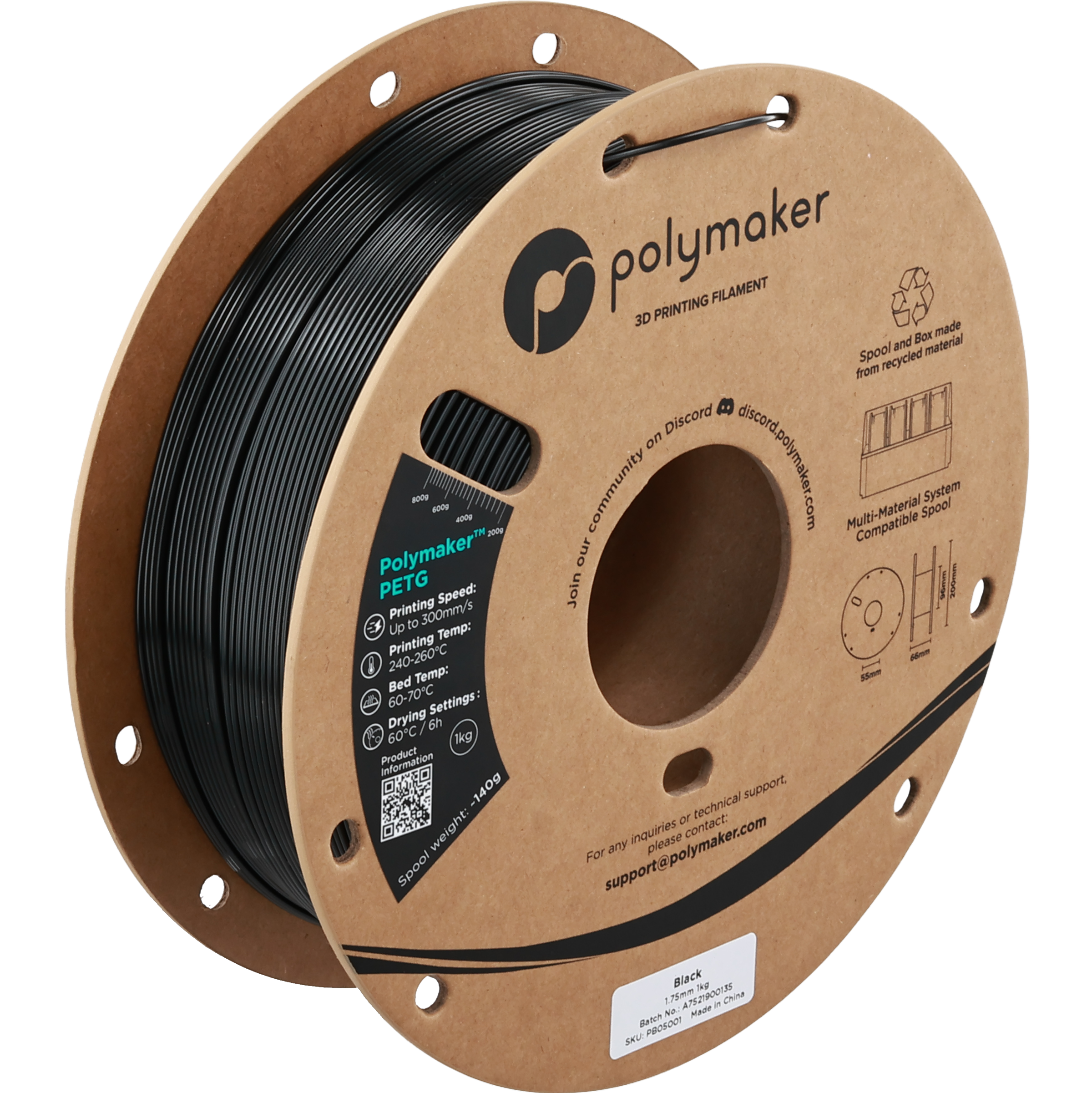 Polymaker™ PETG — Чёрный