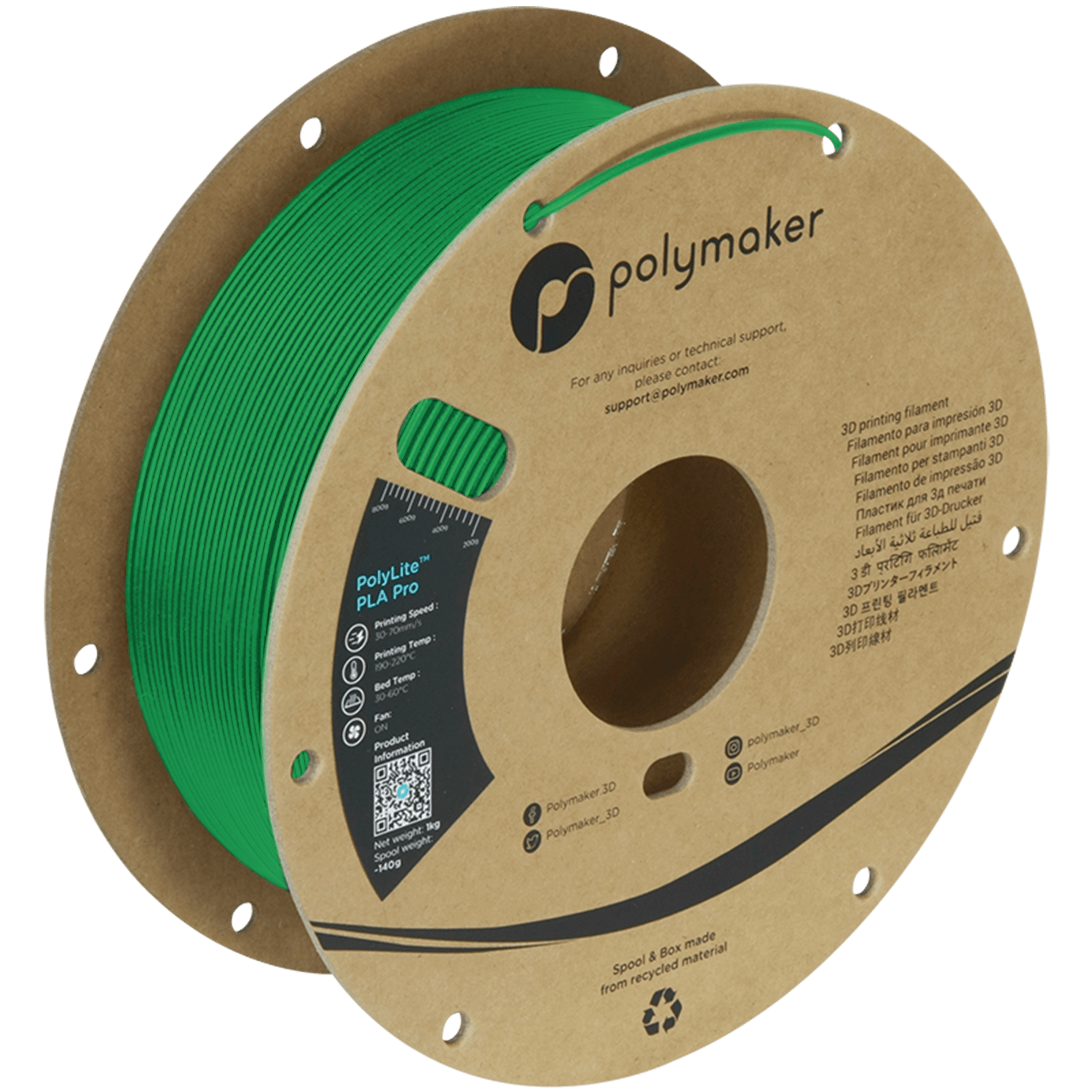 PolyLite™ PLA Pro — Green