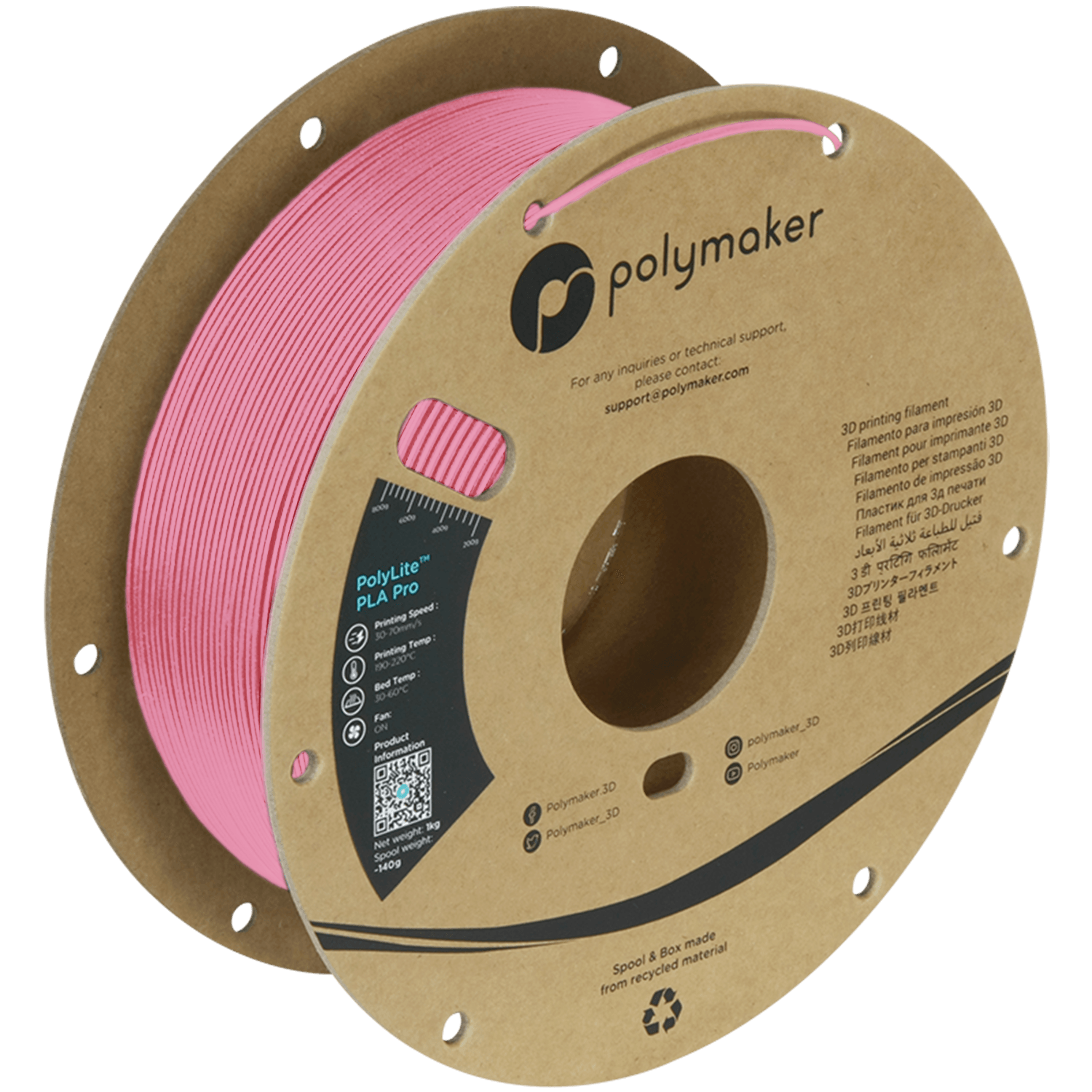 PolyLite™ PLA Pro — Pink