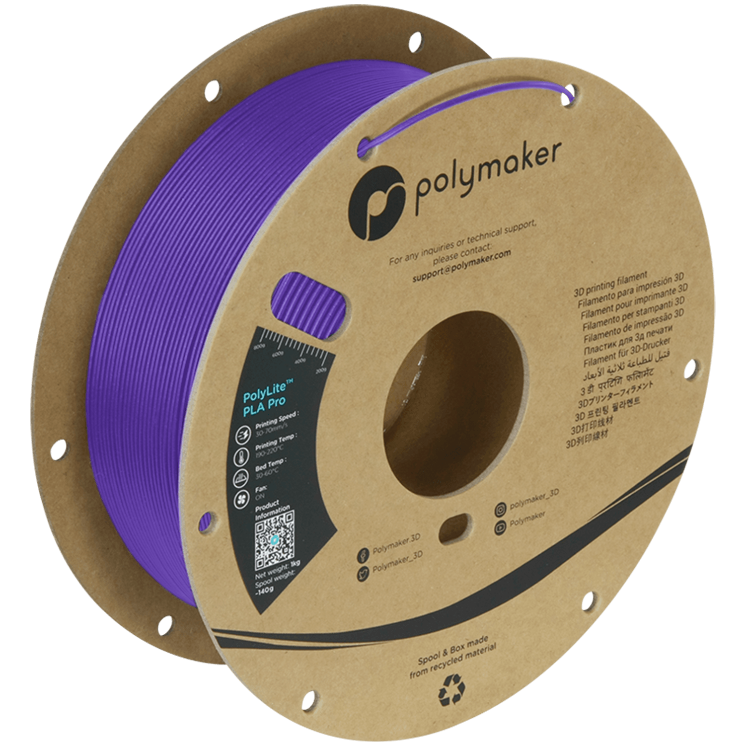PolyLite™ PLA Pro — Purple