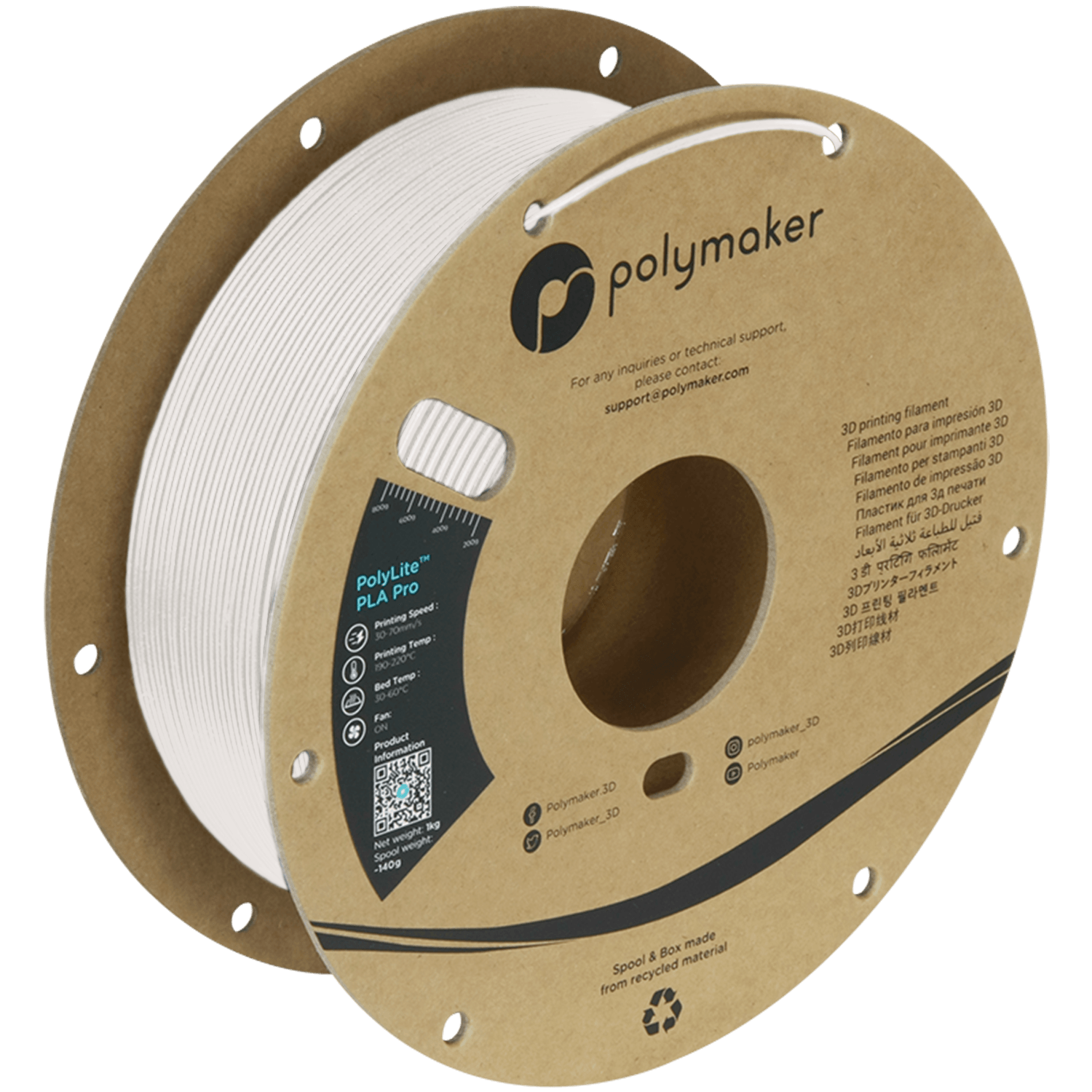 PolyLite™ PLA Pro — White
