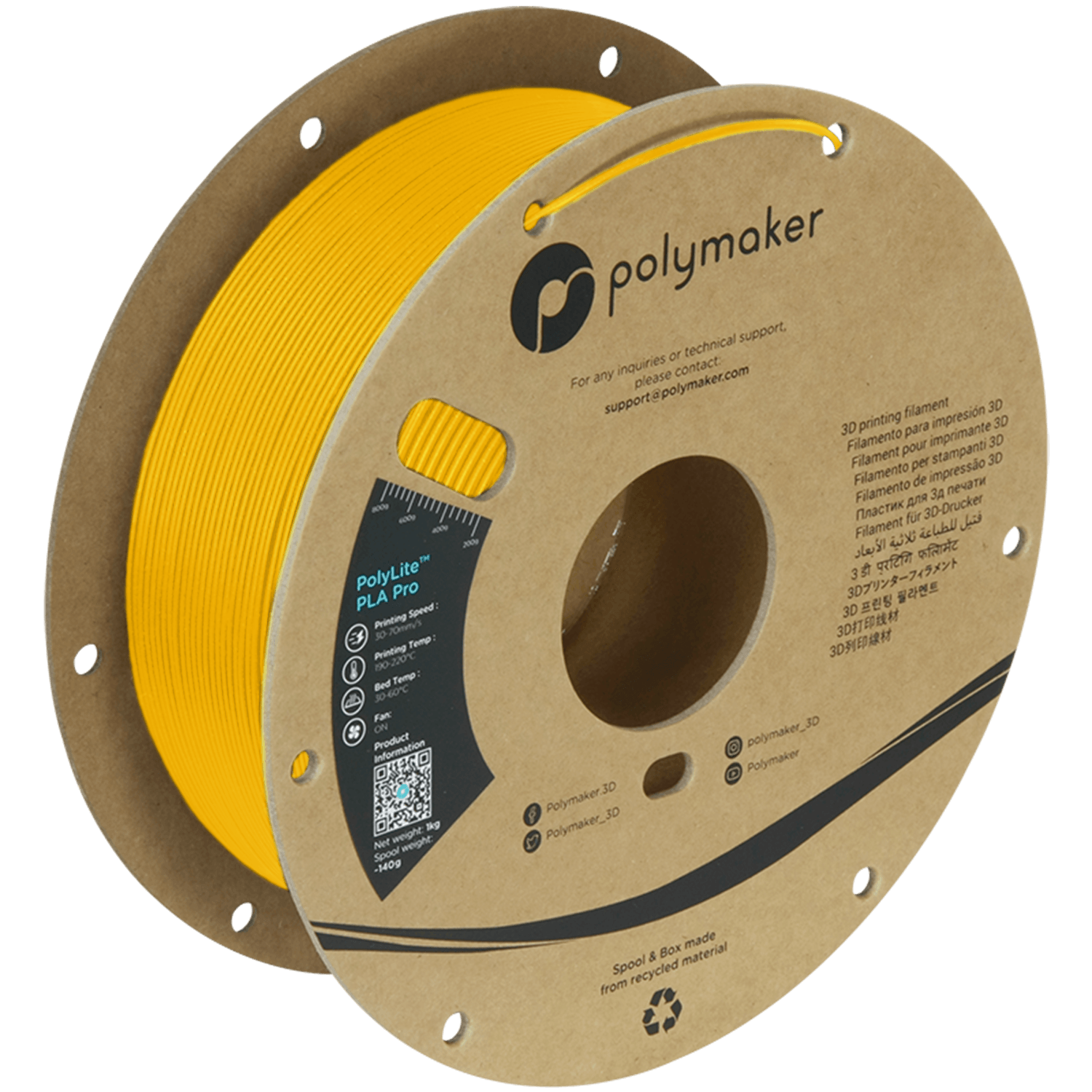 PolyLite™ PLA Pro — Yellow